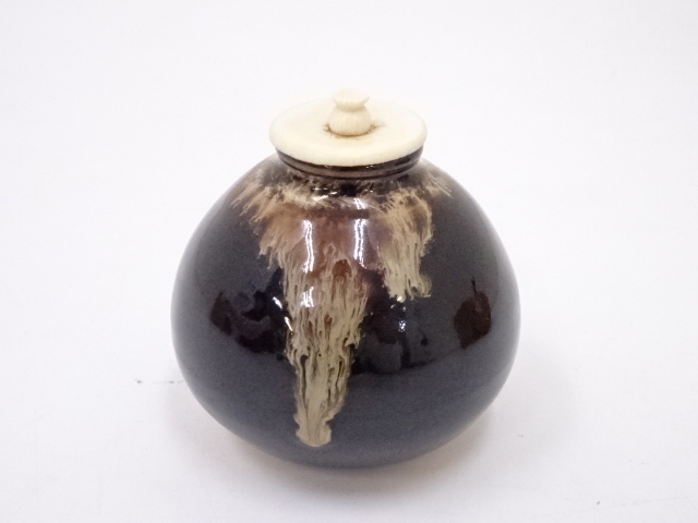 茶道具　文琳茶入　時代箱付　V　9259 茶道具 文琳茶入 時代箱付 V 9259